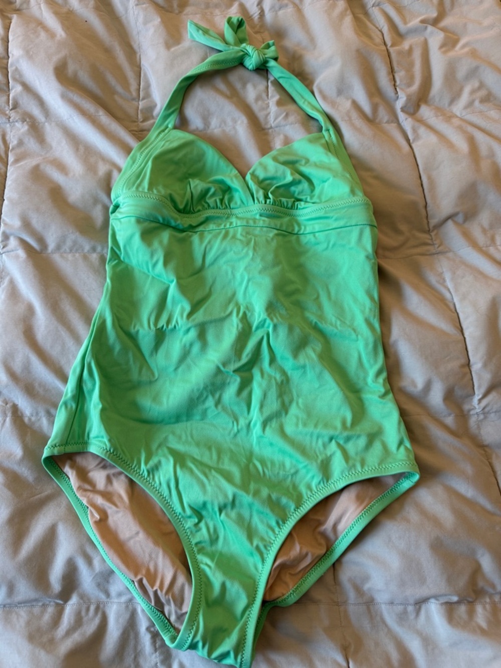 J. Crew Girls' Halter One-Piece Swimsuit - Mint Green